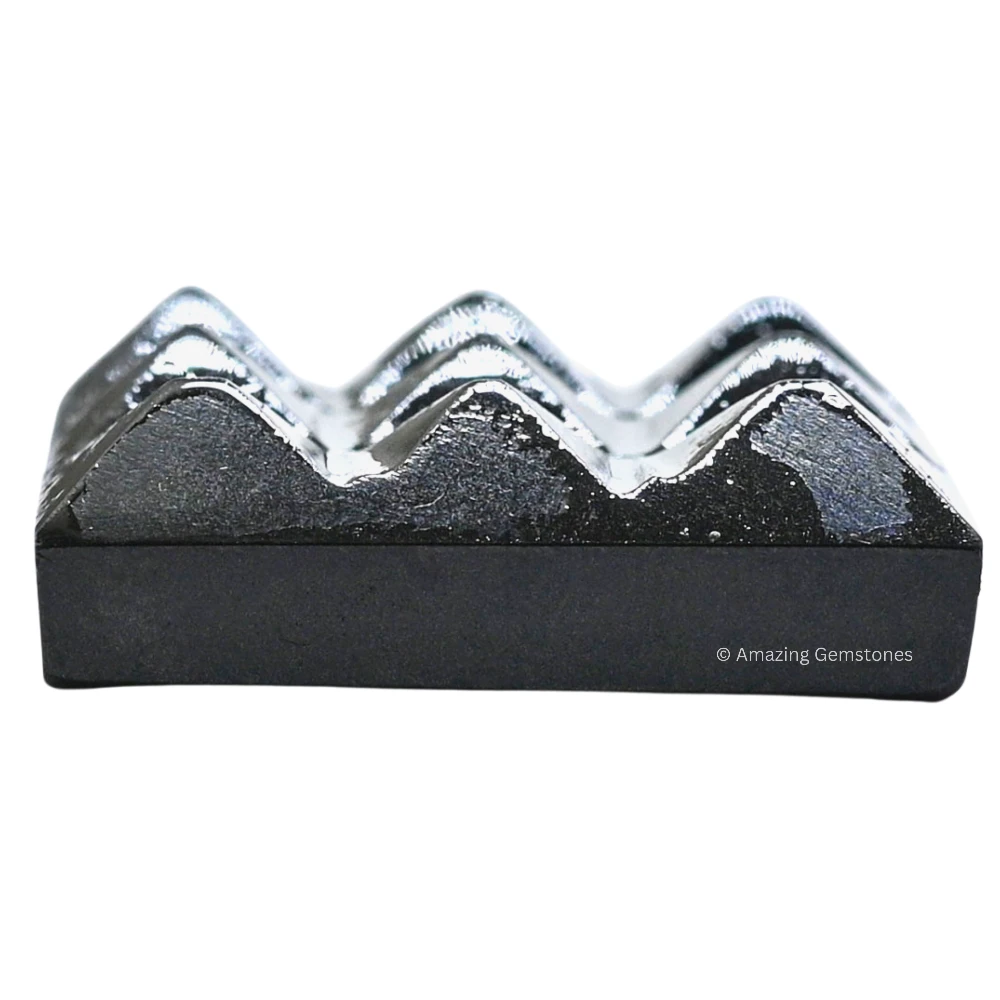 Black Obsidian 9 Pyramid Plate