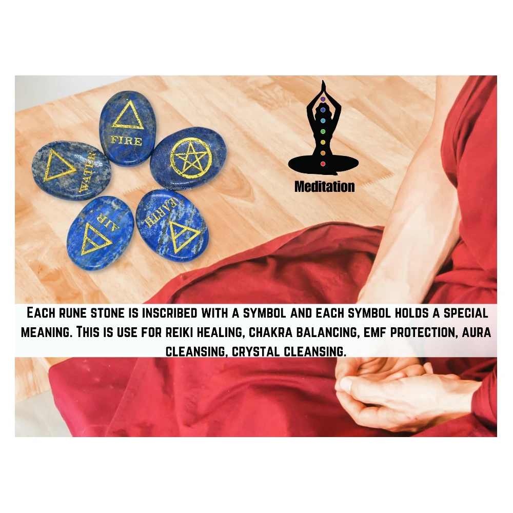 Lapis Lazuli Fifth Element Stones (Set of 5)