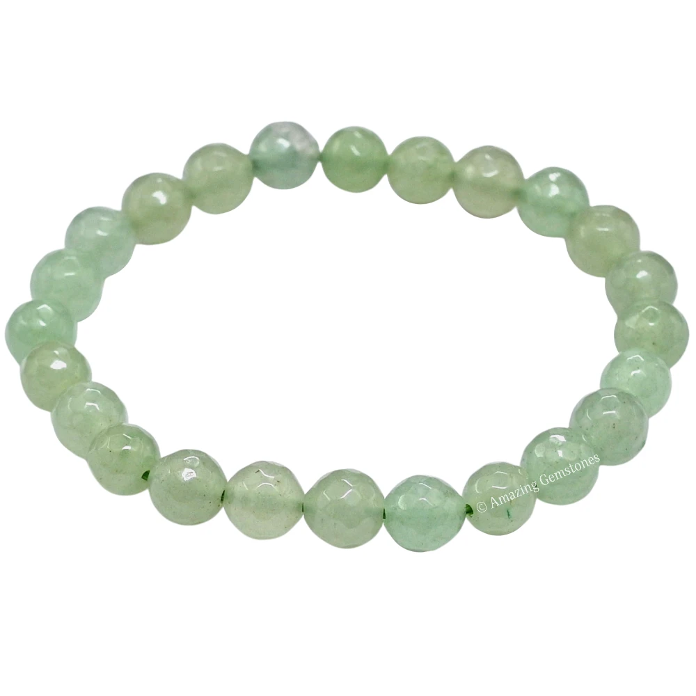 Green Aventurine Bracelet (Faceted-Stretchable)