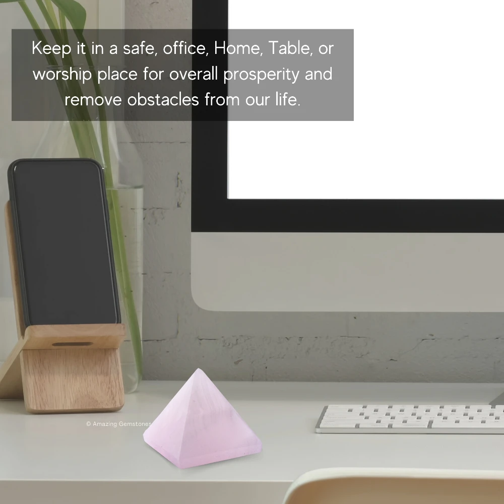Pink Calcite Pyramid (1.5 Inch)