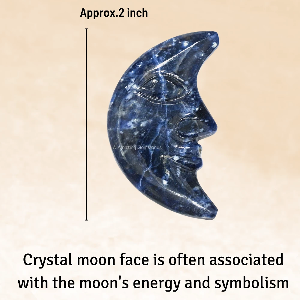 Sodalite Crescent Moon