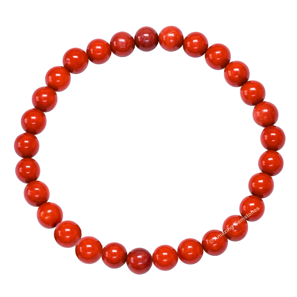 Red Jasper Healing Crystal Bracelets - 6mm Beads
