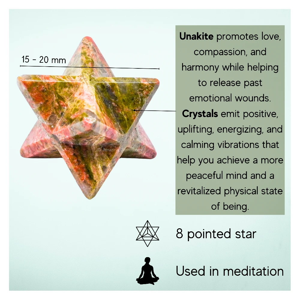 Unakite Merkaba (15-20 mm)