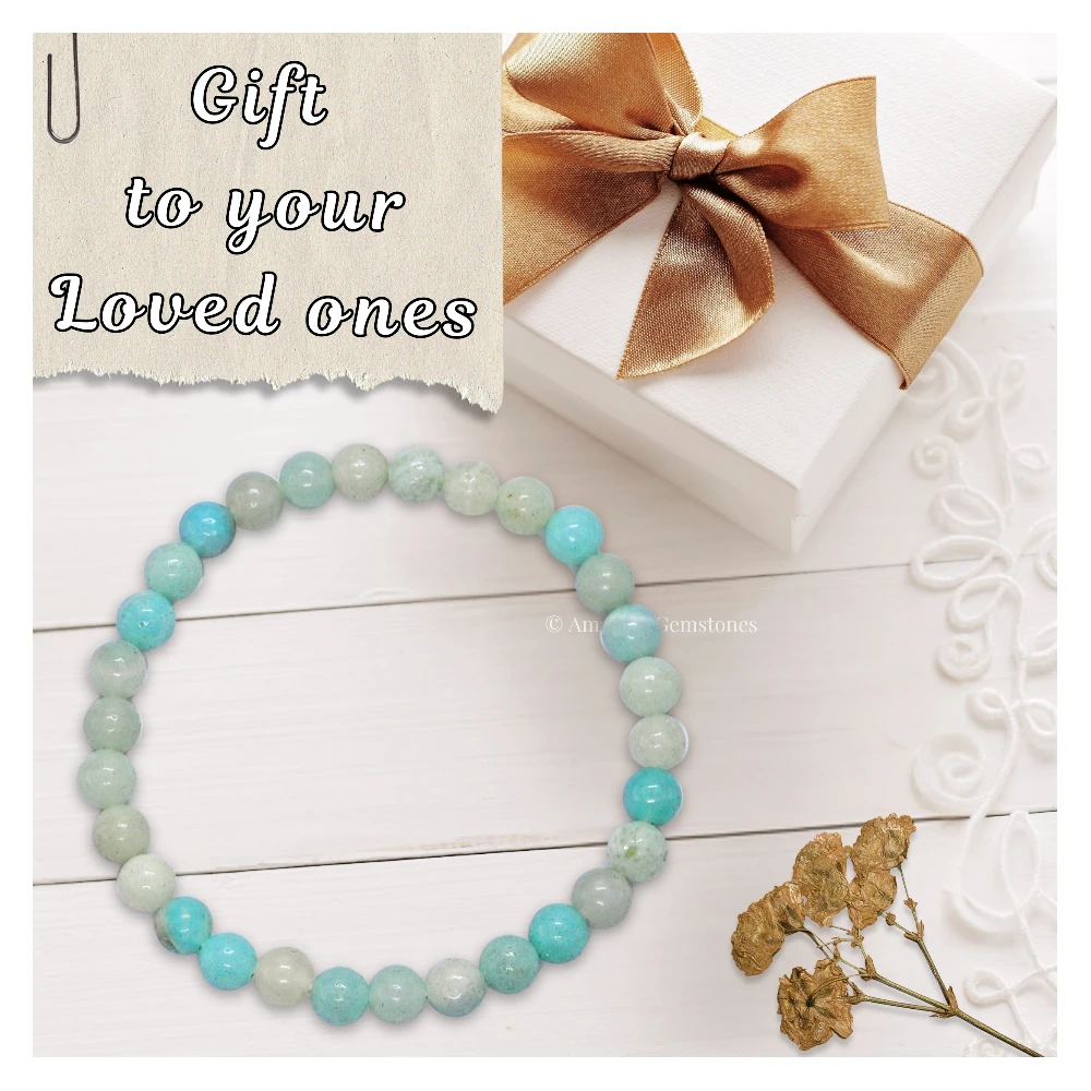 Amazonite Healing Crystal Bracelets - 6mm Beads