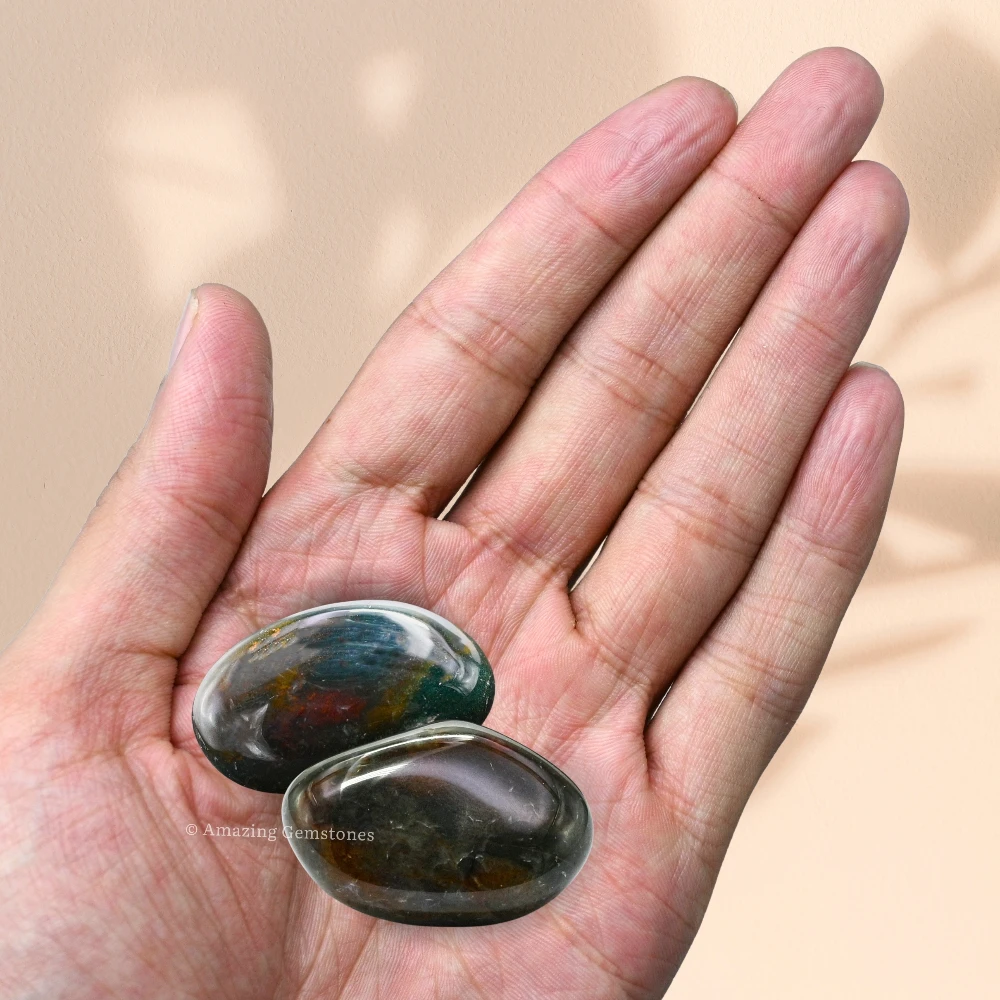 Tumbled Bloodstone Stone Crystals (1 oz)