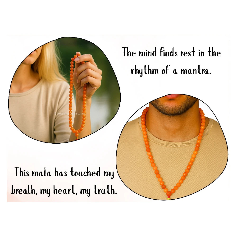 Red Aventurine Mala (Without Knot)