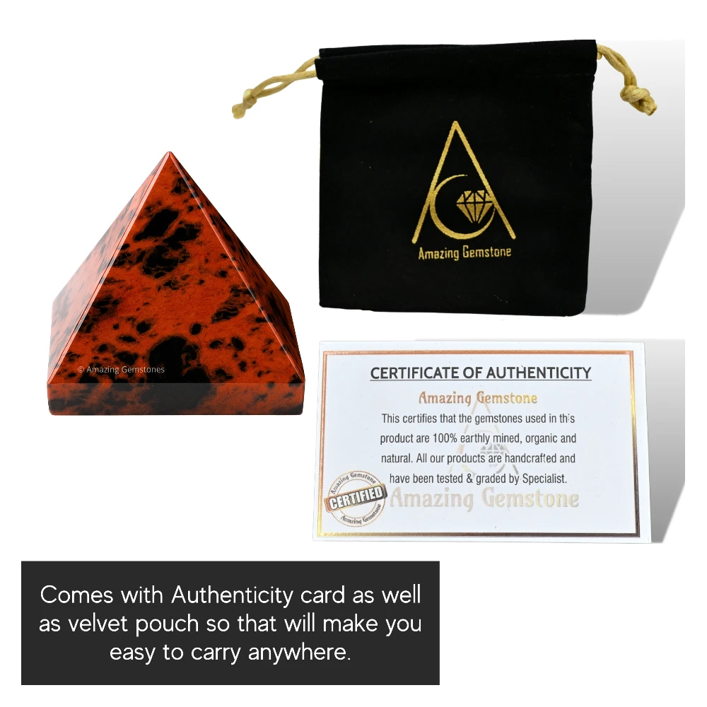 Mahogany Obsidian Pyramid (1 Inch)