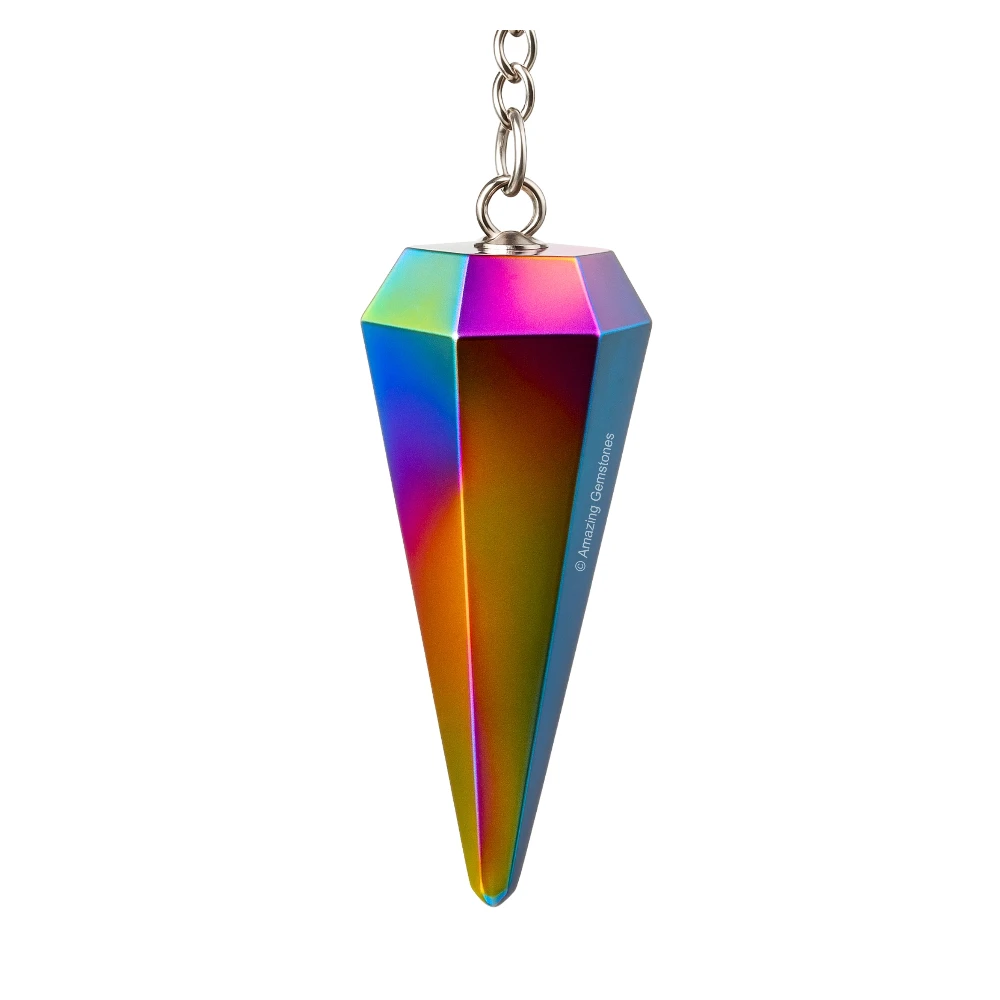 Titanium Aura Quartz Pendulum