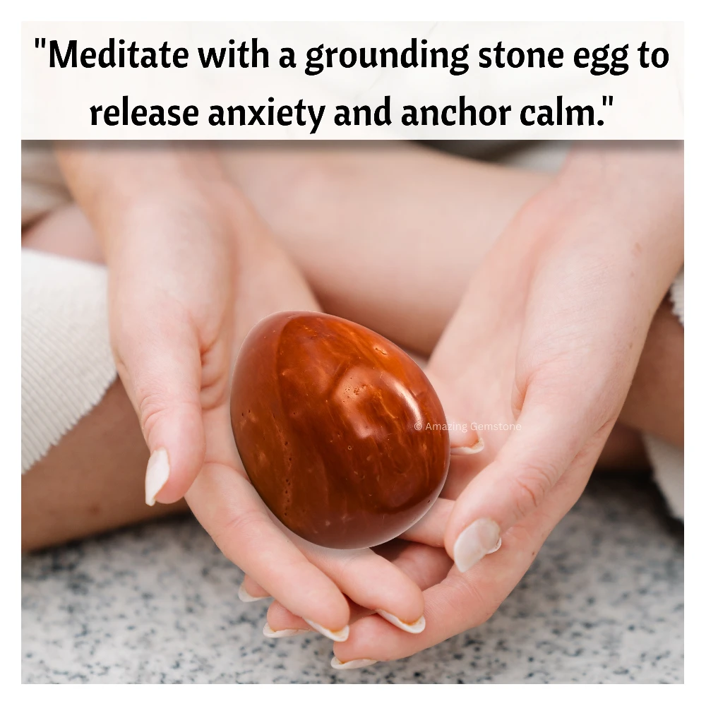 Red Jasper Crystal Egg Stone