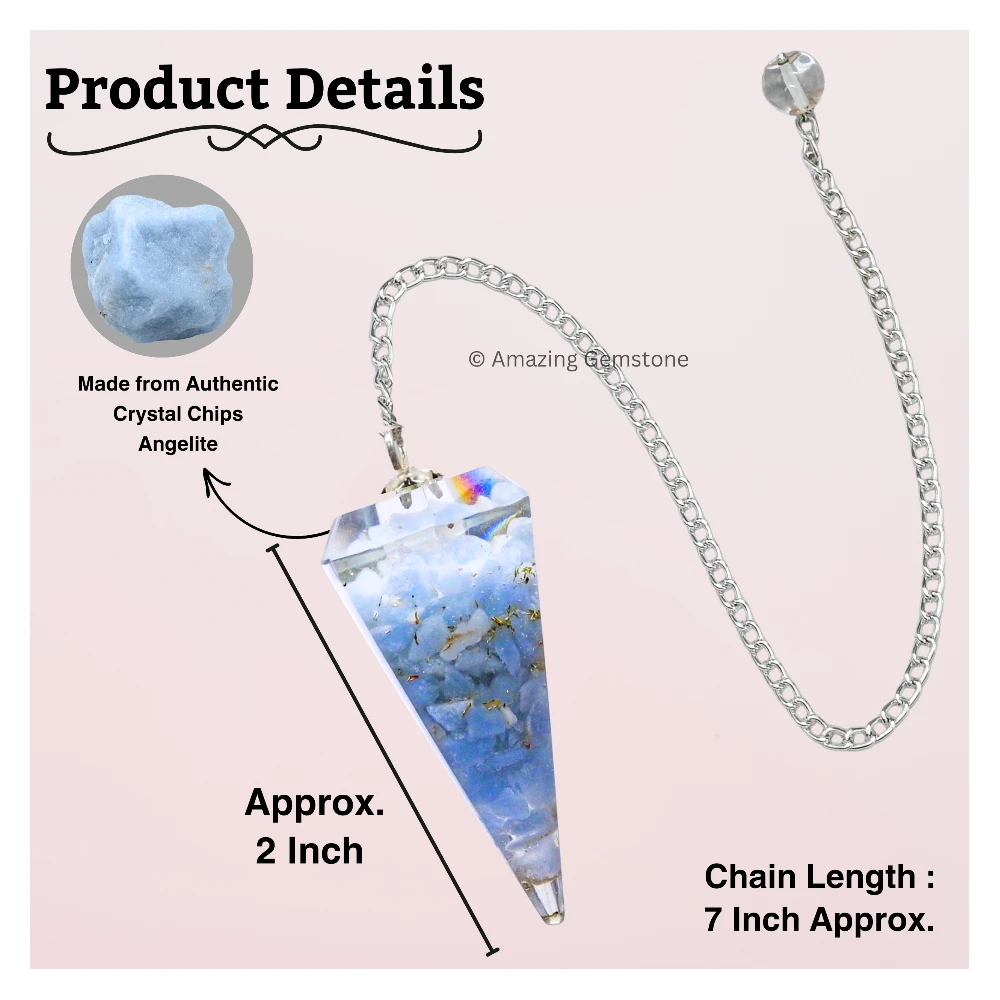 Angelite Orgone Pendulum