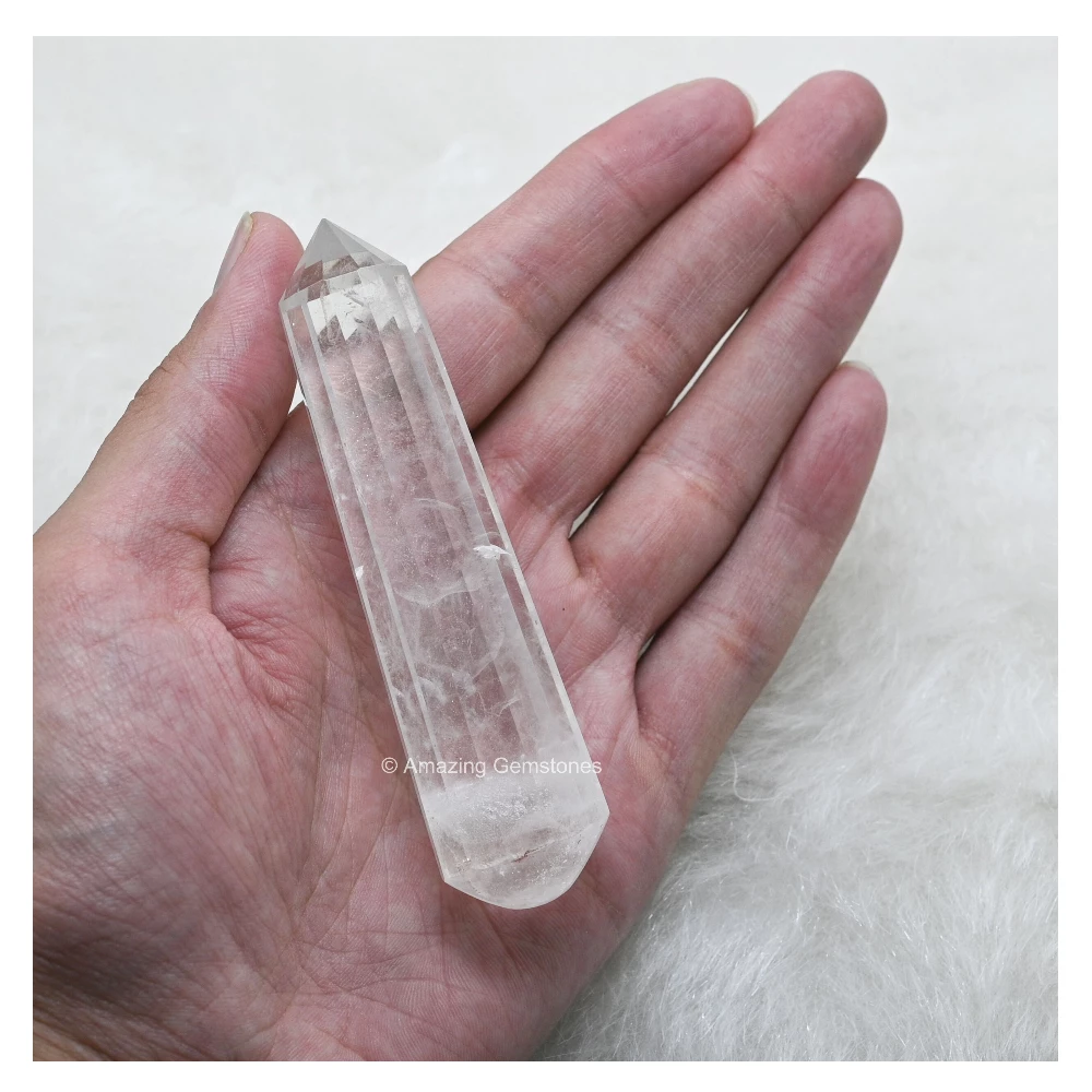 Clear Quartz Wand (Faceted)