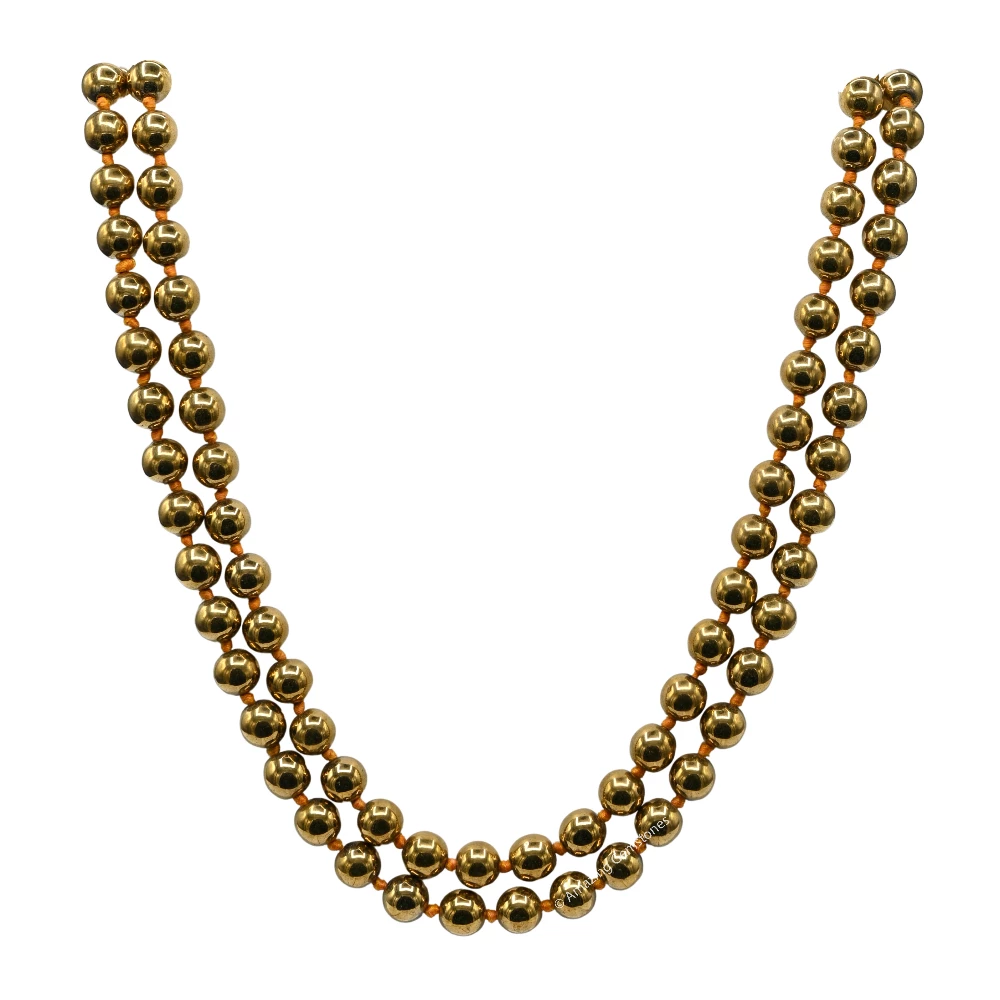 Golden Hematite Mala (Hand Knotted)