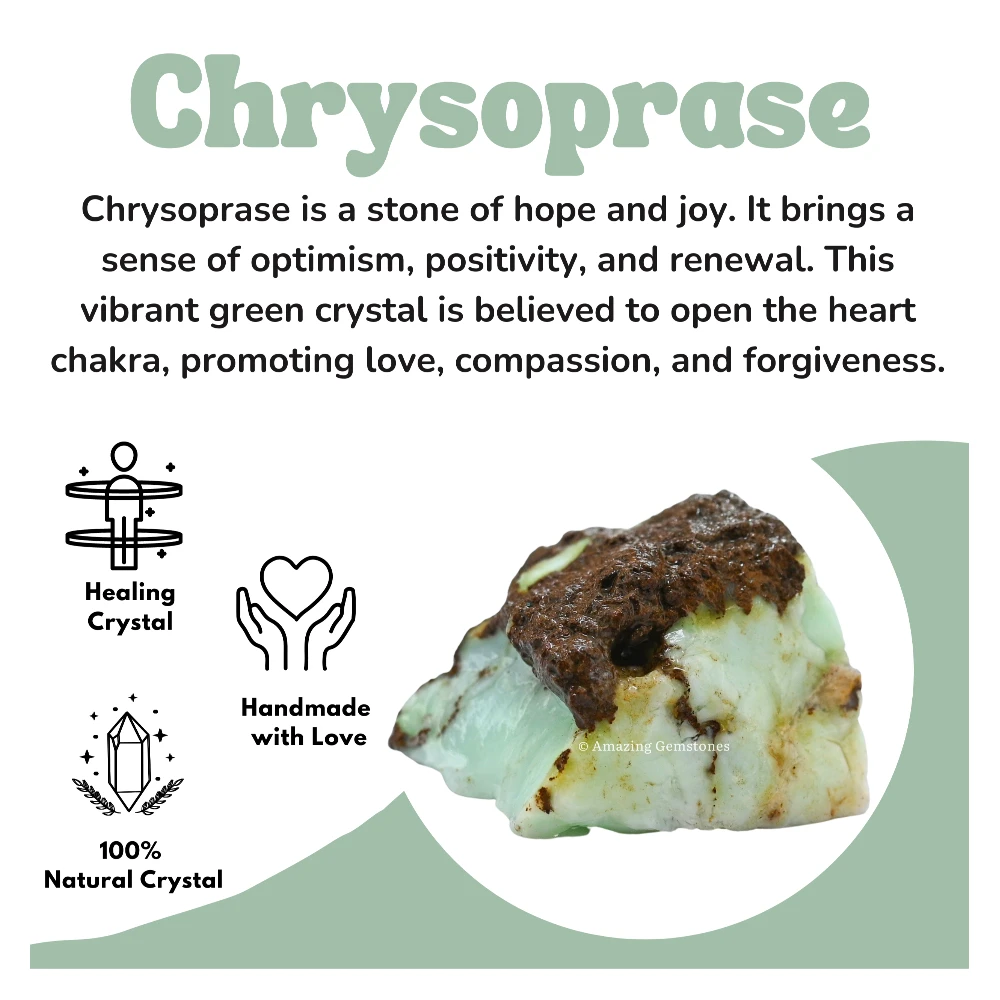 Chrysoprase Raw Crystals (2 Pieces)