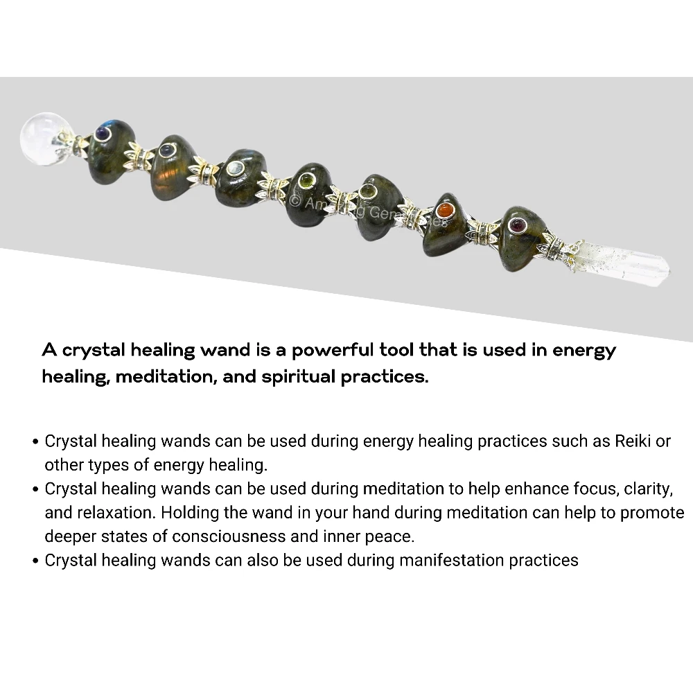 Labradorite Tumbled Healing Crystal Wand