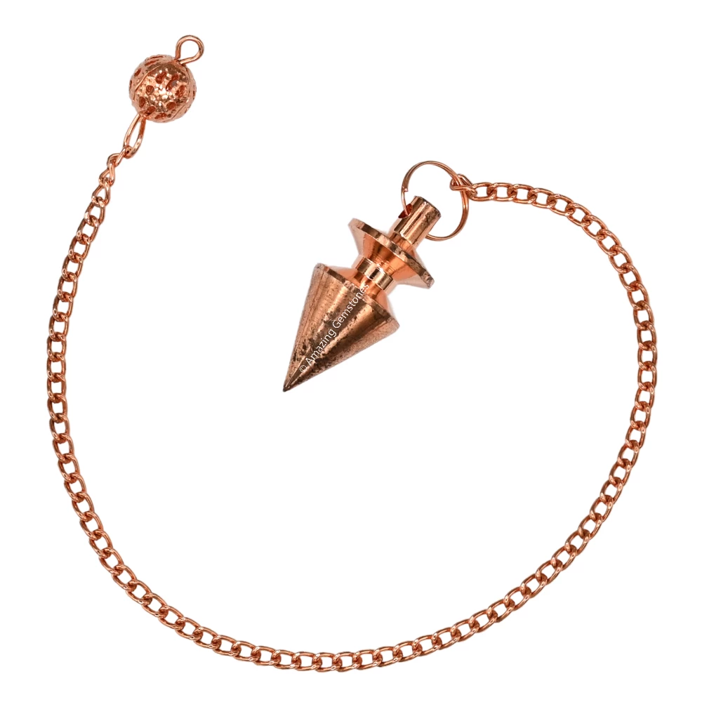 Copper Metal Pendulum - Copper Cone with Ring Plate (MP58)