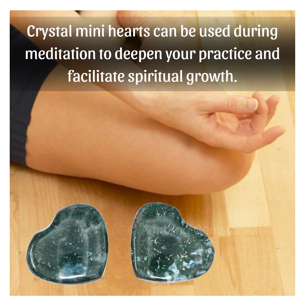 Moss Agate Heart (Pack of 2)