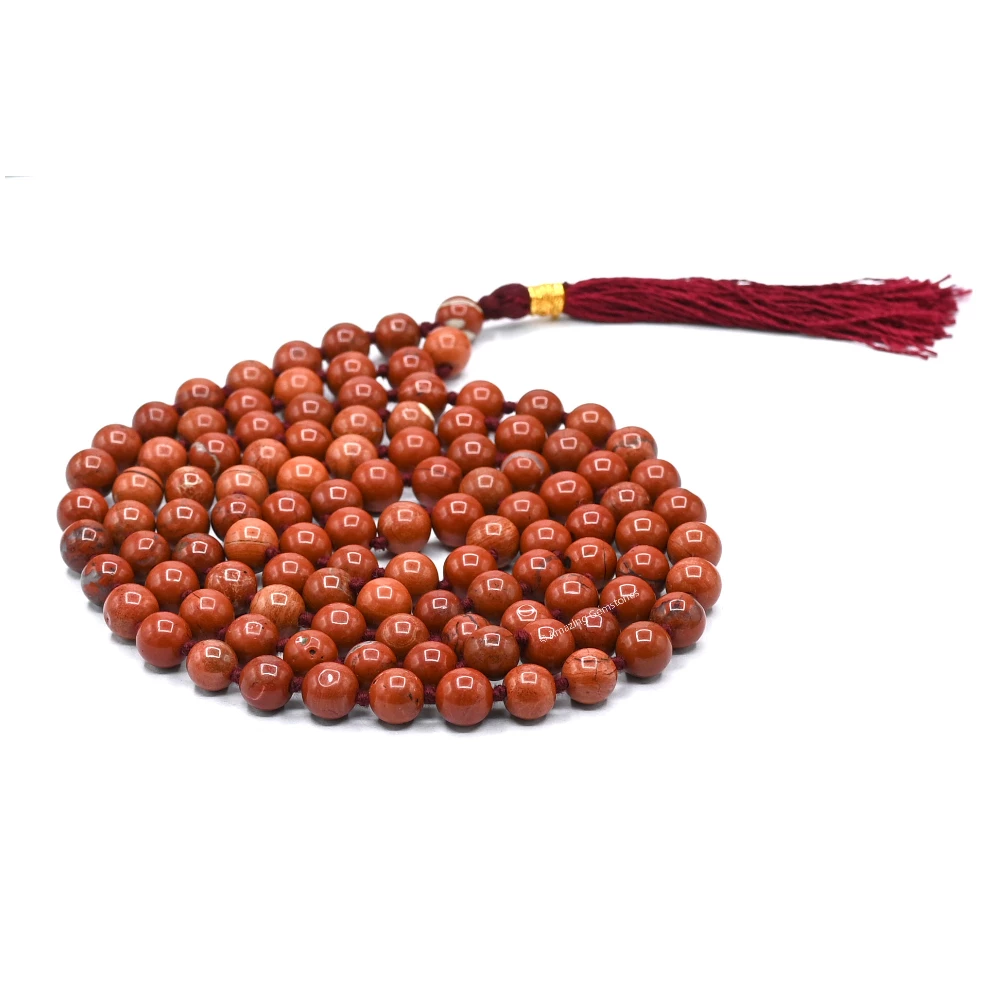 Red Jasper Mala (Hand Knotted)