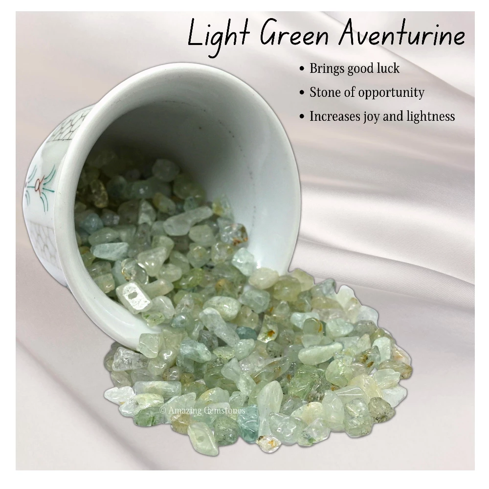 Green Aventurine Chips - Pre Drilled