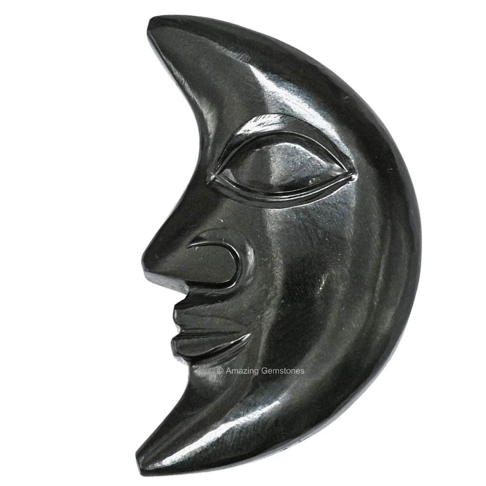 Black Agate Crescent Moon
