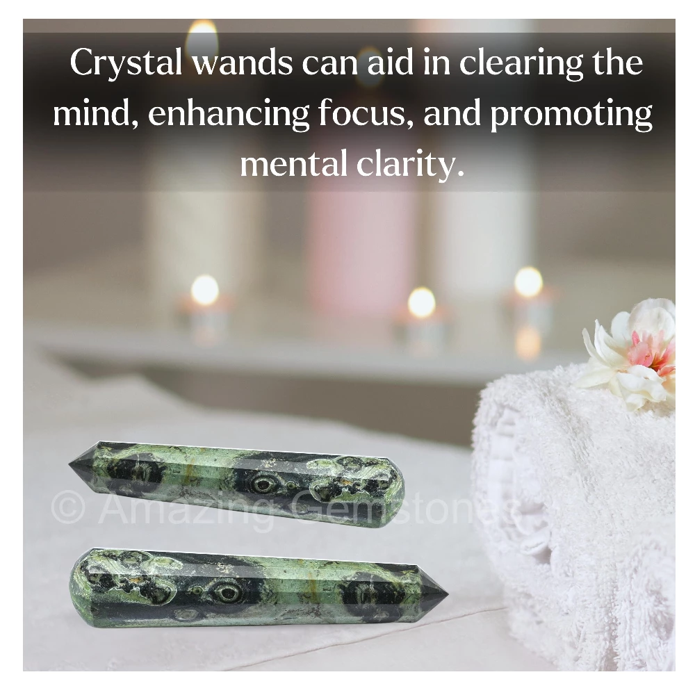 Kambaba Jasper Wand (Faceted)