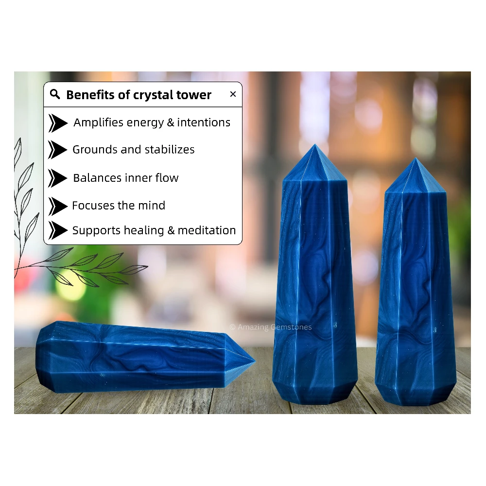 Blue Agate Tower (2" to 3" INCH)