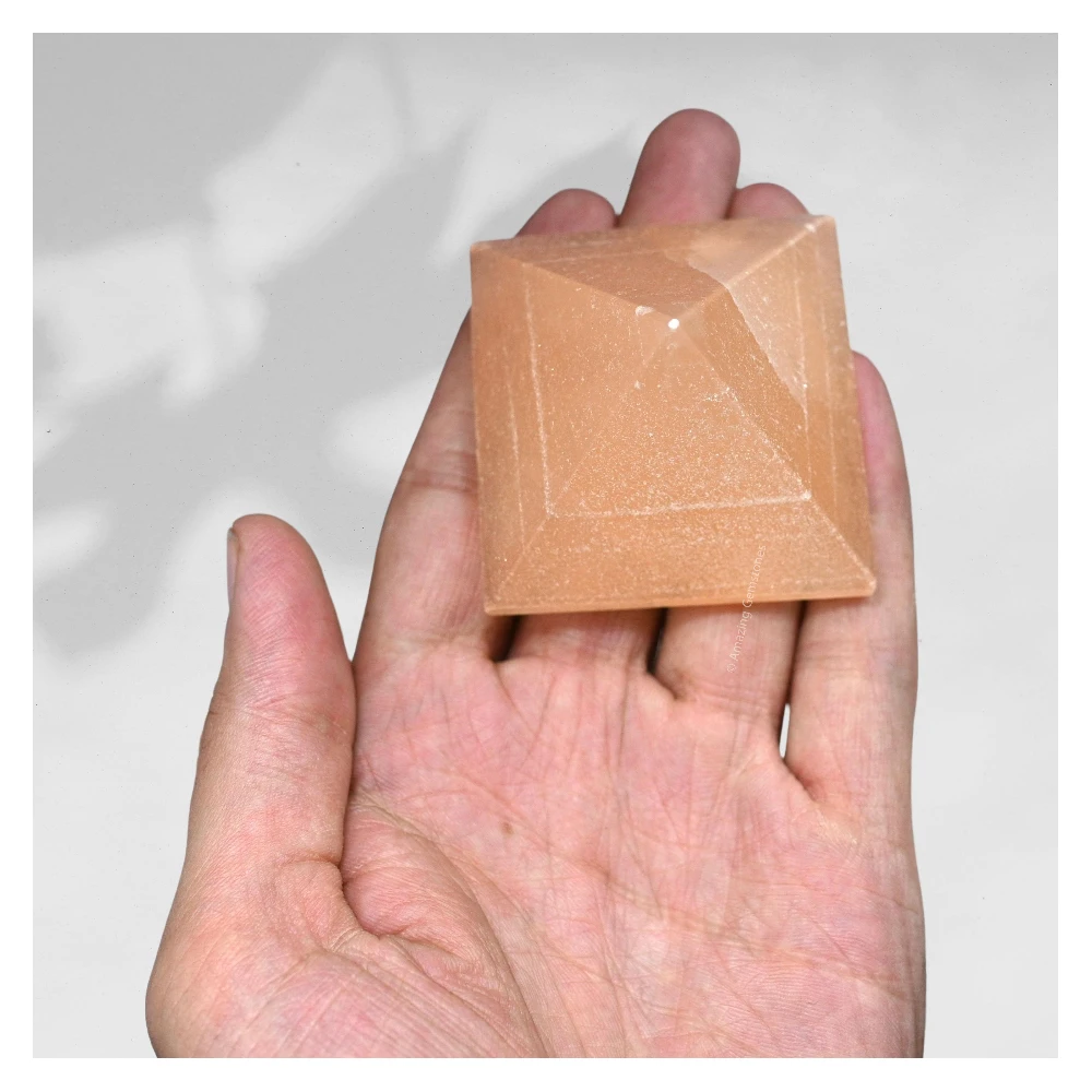 Orange Selenite Pyramid (2 Inch)