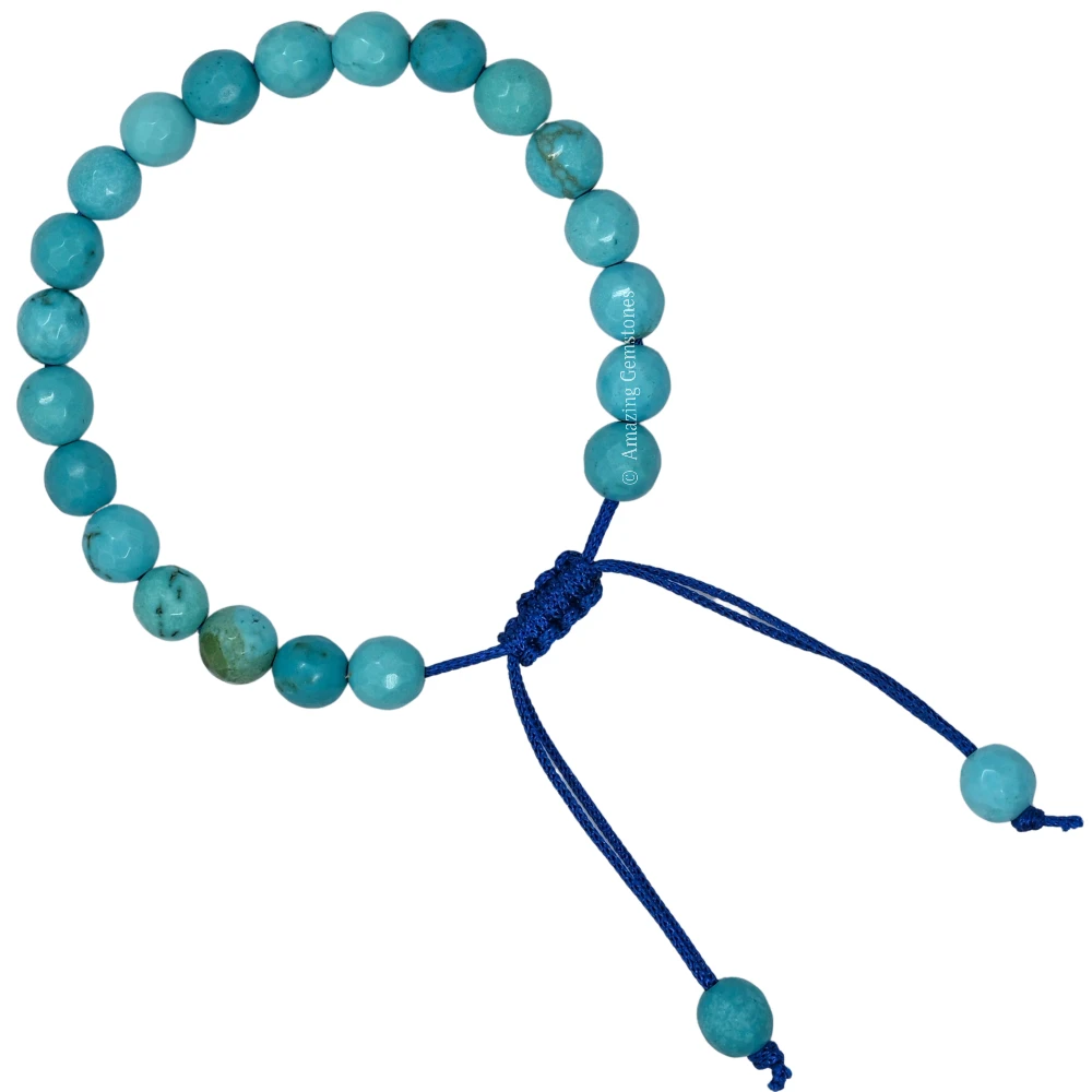 Turquoise Bracelet (Faceted-Adjustable)