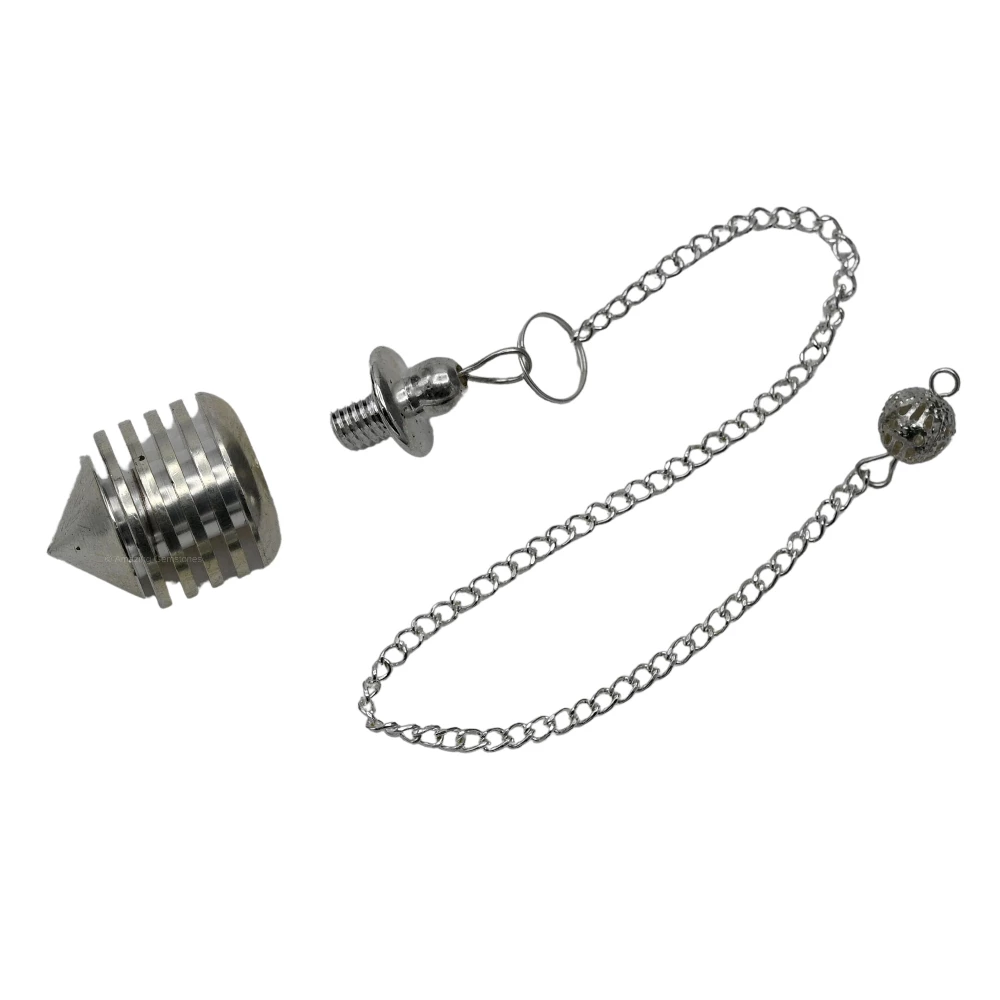 Copper Metal Pendulum - Silver Hard Coil Vertical (MP19)