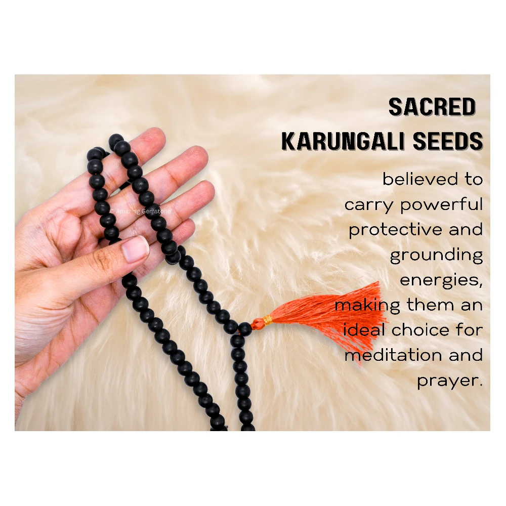 Karungali Mala (Without Knot)
