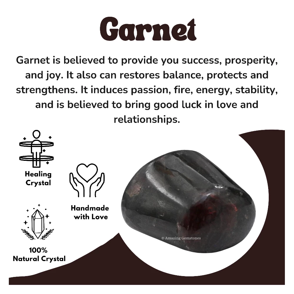 Tumbled Garnet Crystals Stones (1 oz)