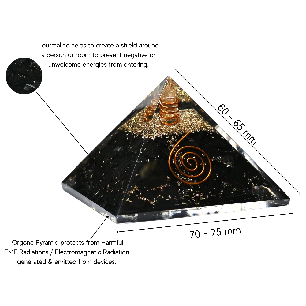 Black Tourmaline Orgone Pyramid