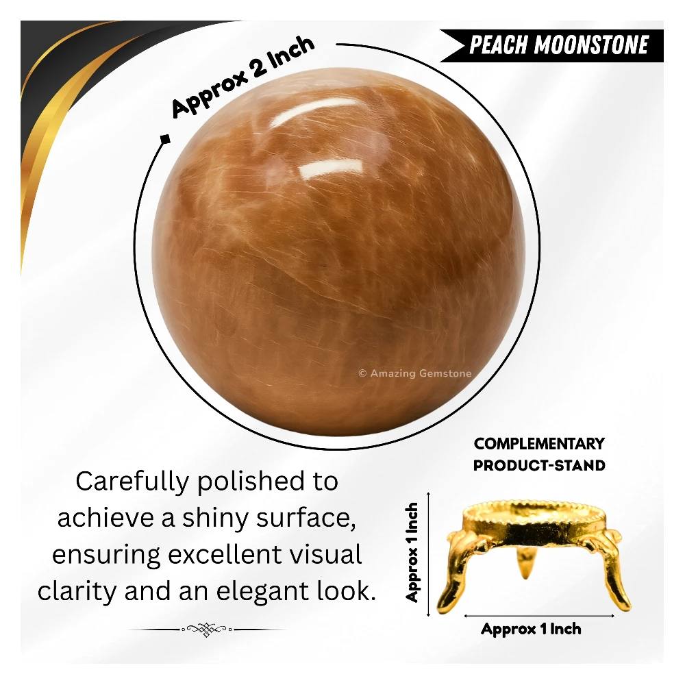 Peach Moonstone Sphere (2 Inch)