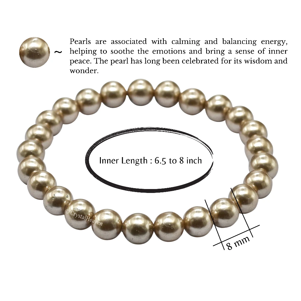 Champagne Pearl Bracelet (Elastic)
