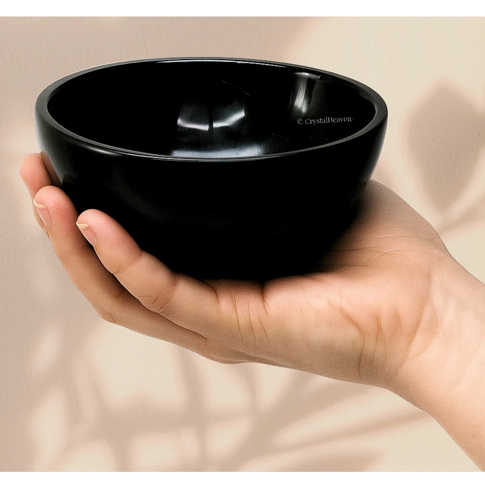Black Obsidian Crystal Bowl - 3 Inch