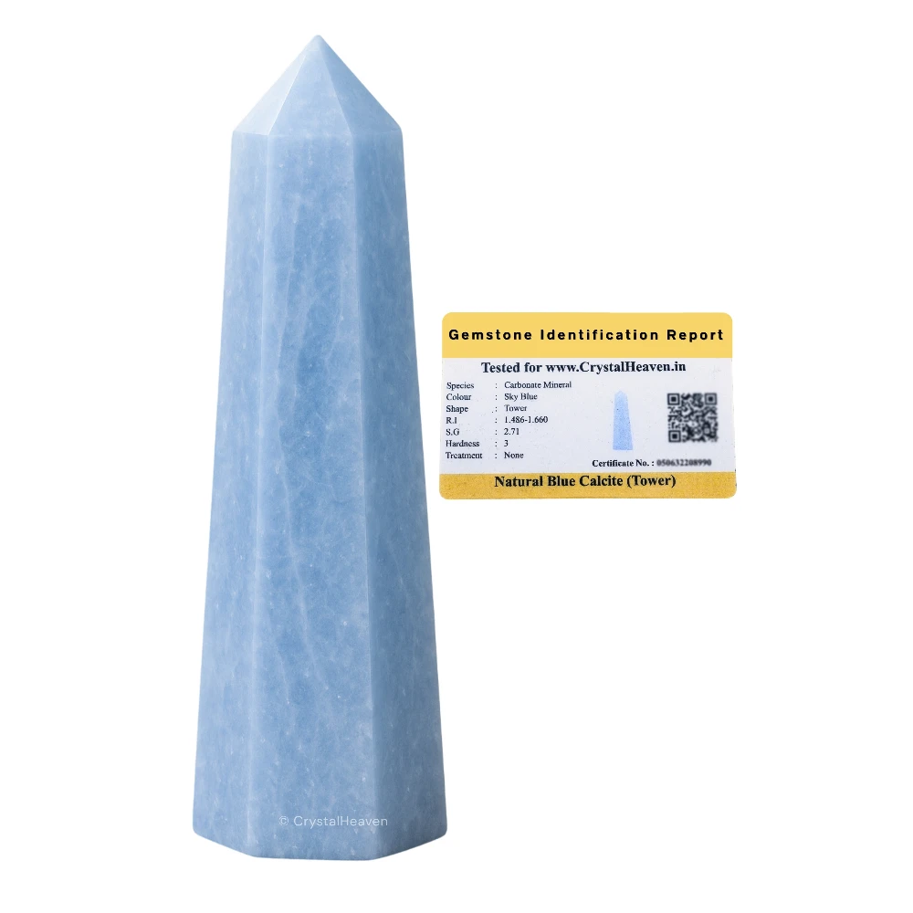 Blue Calcite Celestite Tower (3" to 4" inch)