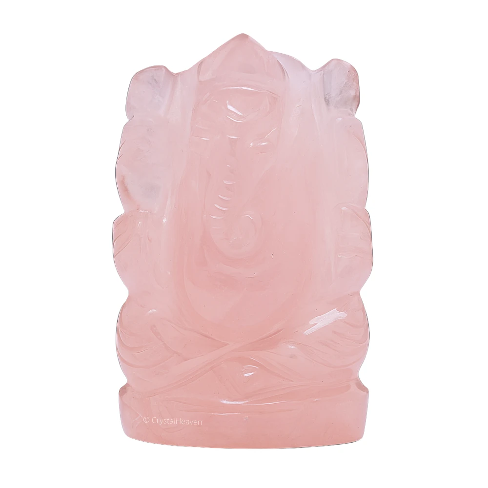 Rose Quartz Crystal Ganesh Ganpati