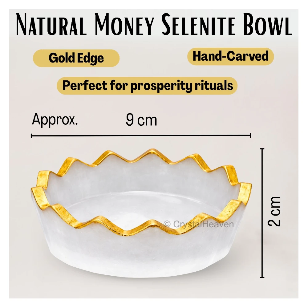 Money Bowl For Feng Shui Wealth Attraction (Bowl with Golden Rim)