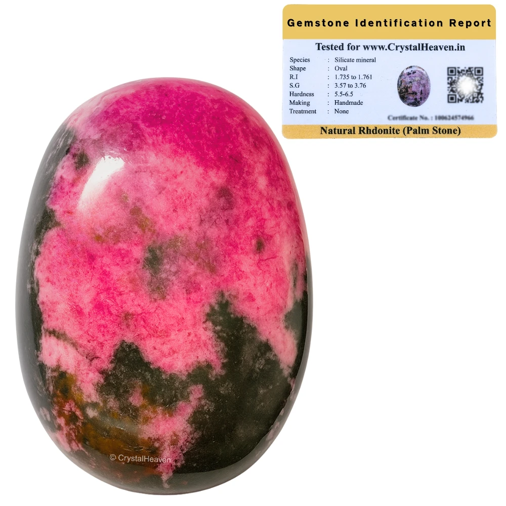 Rhodonite Palm Stone