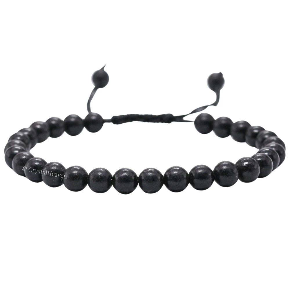 Shungite Healing Crystal Bracelets - 6mm Beads (Adjustable)