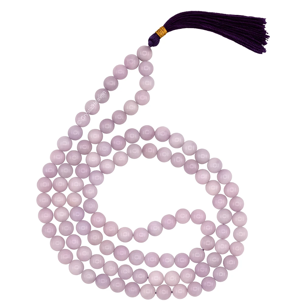 Kunzite Japa Mala (Without Knot)
