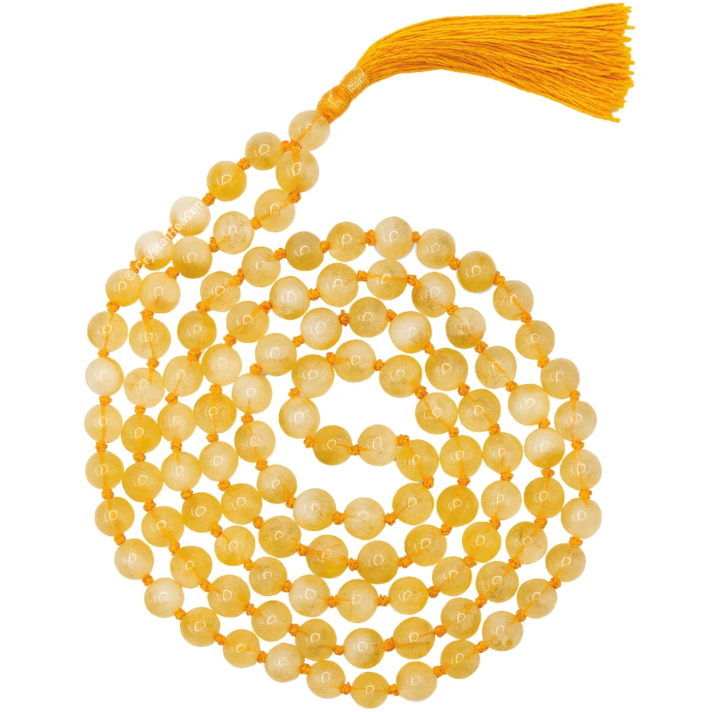 Citrine Japa Mala (Hand Knotted)