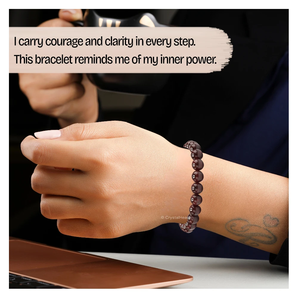 Garnet Bracelet (Adjustable)