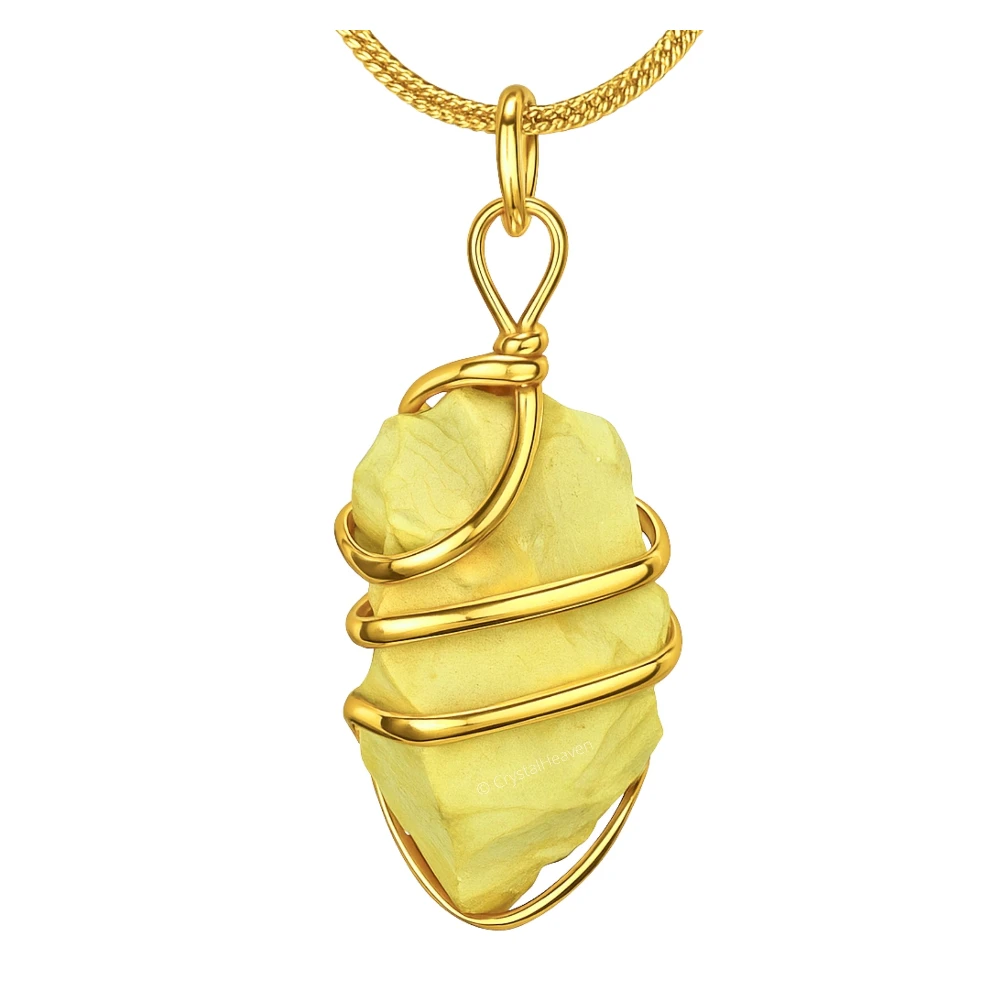 Serpentine Necklace - Raw Crystal (Gold)