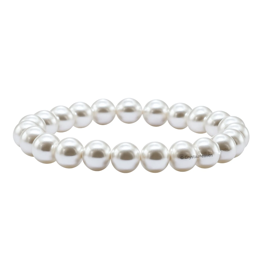 White Pearl Bracelet (Elastic)