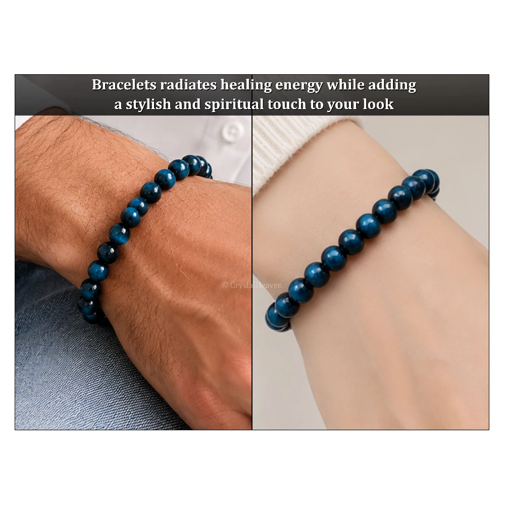 Light Blue Cat's Eye Bracelet (Elastic)
