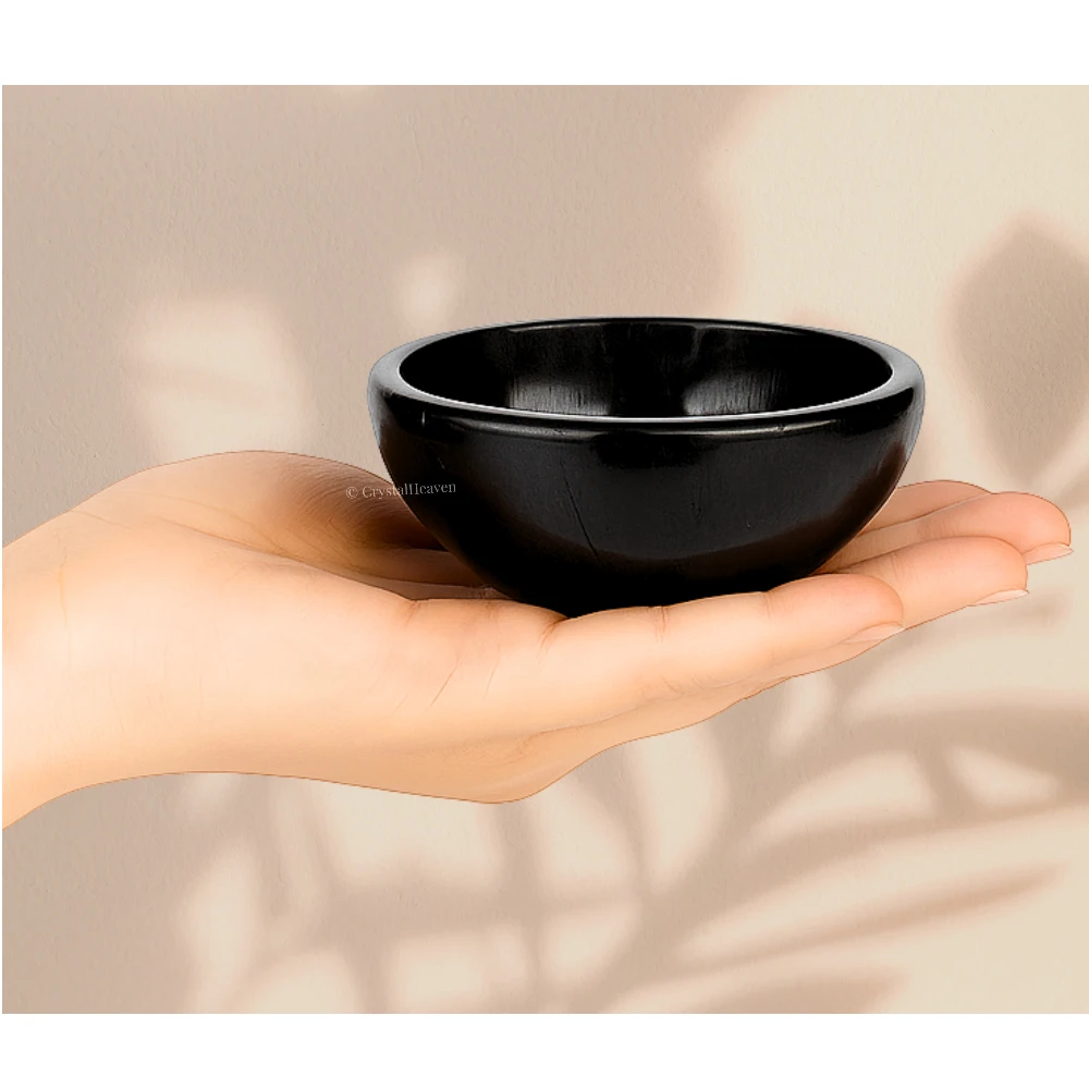 Black Tourmaline Crystal Bowl - 3 Inch