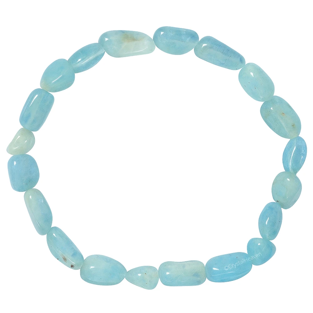 Aquamarine Tumbled Bracelet (Elastic)