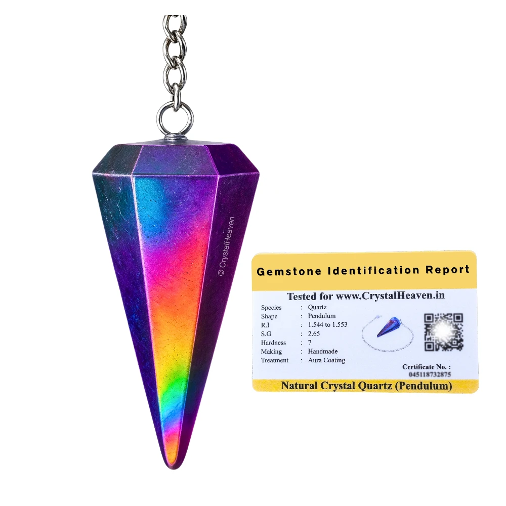 Amethyst Aura Quartz Pendulum