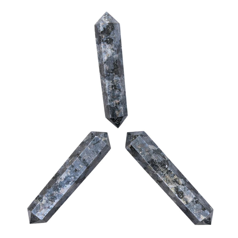 Larvikite Pencil Points (Double Terminated) (Set of 3)