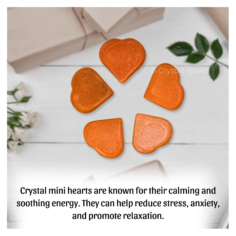 Red Goldstone Mini Heart (Pack of 2)